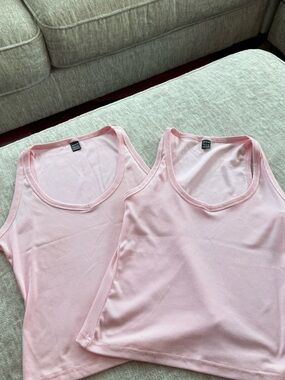 2 Classic Ribbed Tank Top - Light Pink